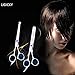 LIGICKY Baby Hair Cutting Scissors Set Professional Safety Round Tip Stainless Steel Hair thinning Shears Bang Hair Scissor for Kids/Salon/Home
