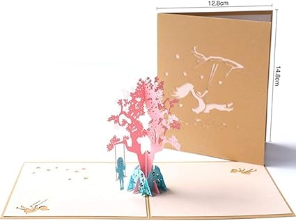 Huxwei Fete Des Meres 3d Pop Up Cartes De Voeux Carte Postale Vintage Fait Main Origami Kraft Cadeaux D Anniversaire Pour Petit Ami Papa 5045g Amazon Fr Cuisine Maison