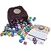 Third Die Dice Bag - Celtic Medal Series - Handcrafted, Reversible Drawstring Dice Bag That Stands Open On The Table and Closes Tight - Complex Knot Medallion - Rich Brown and Blood Red