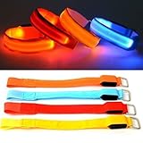 ASDOMO LED Armband Running Safety Cycling Jogging Reflective Belt Wrist/Ankle