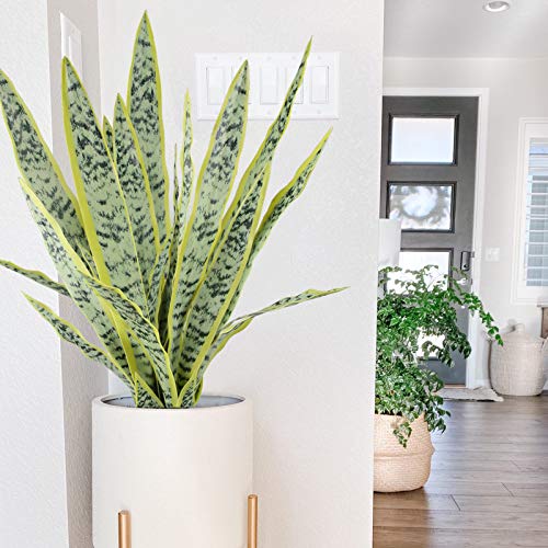 3 Pack Faux Snake Plants,31"Artificial UV Resistant Snake Outdoors