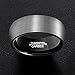 Tungsten Rings for Men 8mm Wedding Band Black Plated Comfort Fit Brushed