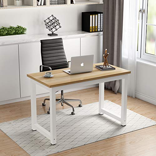 Tribesigns Computer Desk, 47 inch Modern Simple Office Desk Computer Table Study Writing Desk for Home Office, Light… - Image 3