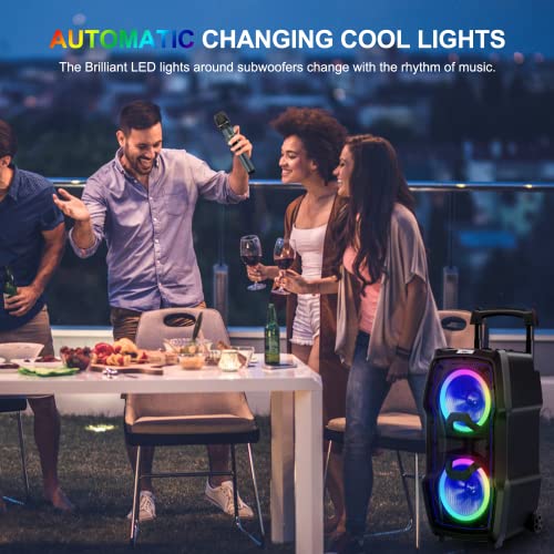 VeGue Karaoke Machine, Wireless Bluetooth PA System for Adults & Kids