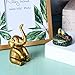 NIKKY HOME Elephant Ring Holder Gold Elephant Decor Pewter Jewelry Earring Bracelet Necklace Display Organizer Decorative Animal Statue Handmade Sculpture Ornament Gifts, Gold