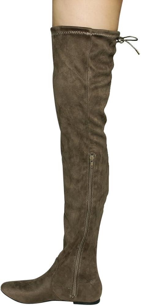 Nature Breeze Womens Stretchy Thigh High Boot