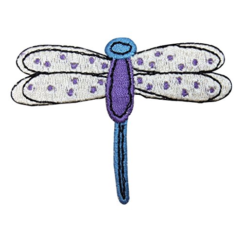 ID 1668A Dragonfly Symbol Patch Garden Craft Bug Embroidered Iron On Applique