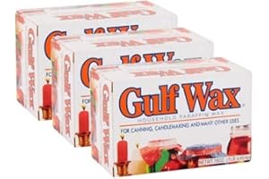 Gulf Wax Household Paraffin Wax 1 Pound Bars (3 Packs)