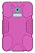 Hocase Galaxy Tab E Lite 7.0 (2016) Case, Rugged Heavy Duty Kids Proof Protective Case for Galaxy Tab E Lite 7.0 SM-T113NDWAXAR/SM-T113NYKAXAR - Deep Pink/Teal Blue