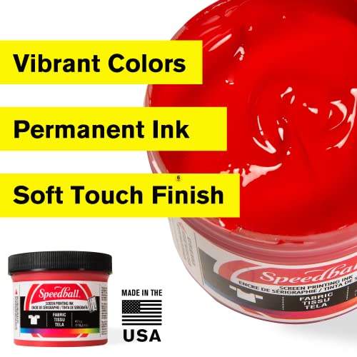 Speedball Fabric Screen Printing Ink Starter Set, Opaque, 6Colors, 4