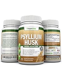 Psyllium Husk Cápsulas – 1450 mg por Servir – 240 Cápsulas – PREMIUM Psyllium Fiber...