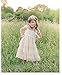 Ever Fairy Lace Flower Rustic Burlap Girl Baby Country Wedding Flower Dress, Champagne, Size M, 12-24months