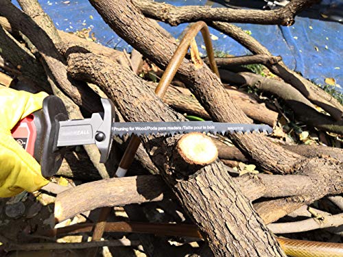 9-Inch Wood Pruning Reciprocating Saw Blades, MRCGTCE 5-TPI HCS Big Teeth Sawzall Pruning Blades, Fast Straight Clean Wood Cutting And Pruning Blades for Reciprocating Saw(5 Pack)