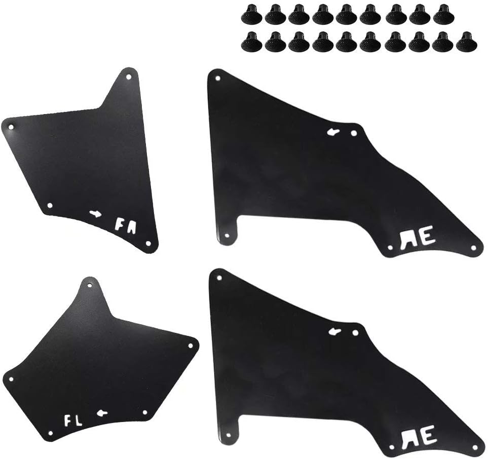 JahyShow 4PC Splash Splash & Clips for 2003-2009 Toyota 4Runner Fender Liner Guard Black