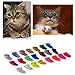 JOYJULY 100pcs Cat Nail Caps Kitten Caps Cat Caps Cat Nail Covers with 5pcs Adhesive Glue+5pcs Applicators+Instruction