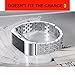 bayite Metal Bands Compatible Fitbit Charge 2, Replacement Accessories Bracelet, Silver Rhinestone