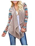 AuntTaylor Ladies Solid Drape Loose Bohemian Poncho Cover Up Tops Khaki 2XL