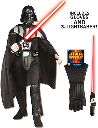 Rubie's Men's Star Wars Deluxe Darth Vader Costume with Lightsaber Bundle - Image 3