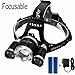 LED Headlamp,SGODDE 4 Mode Headlight Flashlight Torch- Zoomable Super Bright with 2 Pack Rechargeable Batteries, Adjustable Focusable + AC Charger for Outdoor Hiking Camping Riding Fishing Hunting