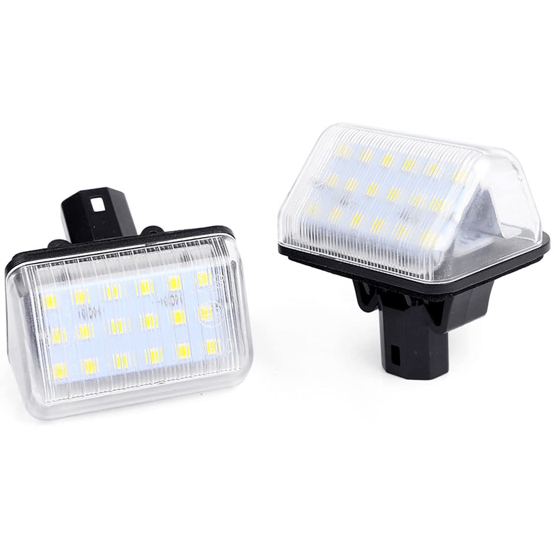 VIGORFLYRUN PARTS LTD 2pcs LED Car License Plate Lights Lamps Assembly Set for M-azda 6 2003-2008, CX-5 2013-2014, CX-7 2007-2012, Speed 6 2006-2007, 18 LED Canbus 12V Error Free White Lamp