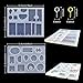 BAKHUK 127 Pieces Resin Casting Molds and Tools Set, Include 11 Pack Jewelry Casting Molds, 5 Stirrers, 10 Droppers, 1 Hand Twist Drill and 100 Screw Eye Pins.