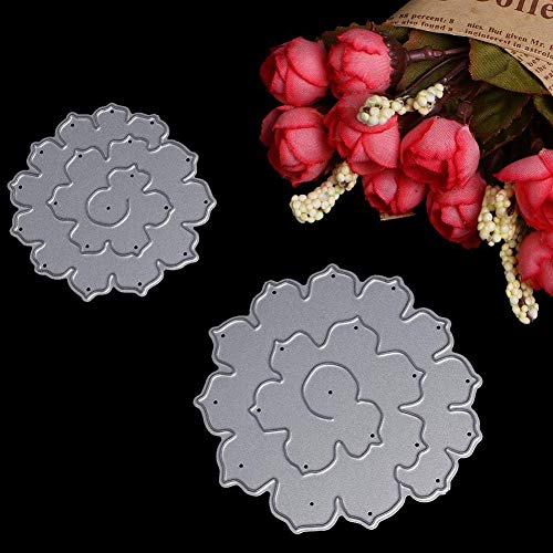 2Pcs Flowers Cute Daily Cutting Dies Metal Stencil Template for DIY Album Scrapbook Halloween Christmas Thanksgiving Decoration Gift - Thumbnail 2