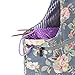 Teamoy Knitting Tote Bag, Travel Canvas Project Wrist Bag for Needles(14inches), Yarn and Crochet Supplies, Lightweight, Perfect Size for Crafting On The Go (Large, Peony)