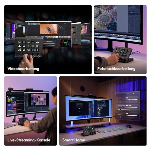 ULANZI D200X 8-in-1 Stream Controller with 3 Knobs 14 LCD Macro Keys, Stream Deck with USB-C Docking Station, 4K HDMI, Audio Port, Compatible with Mac/Windows, for OBS/Streaming/Editing/Photography