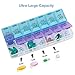 Pill Organizer, HoFire BPA Free Twice A Day Travel 7 Day Weekly Pill Box Case Large Compartments to Hold Vitamins, Cod Liver Oil, Supplements and Medication(Large, Purple & Blue)