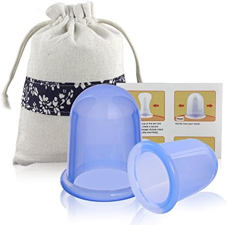 Anti Cellulite Cup, 2 Size Silicone Cupping Cup Body Massage Cupping Therapy for Anti Cellulite, Anti-aging, Wrinkle Reducer Myofascial Release, Collagen Stimulator, Pain Relief (Purple)