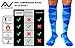 Compression Socks (1 pair) for Women & Men - Easywear Series - Best Graduated Athletic Fit for Running, Nurses, Flight Travel, & Maternity Pregnancy - Boost Stamina & Recovery (Blue Argyle, L/XL)