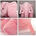 Stuffed Elephant Plush Pillow Toy Pink 60cm / 24inch (60x45x25cm)