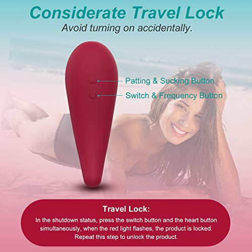 UTIMI Clitoral Sucking Vibrator Rechargeable Clitoris Stimulator Clitoris Massager with Powerful Motor Adult Sex Toys for Woman, Red