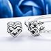 BAMOER 925 Sterling Silver Eternity Love Heart Pave CZ Charms Beads fit Women Bracelets Jewelry