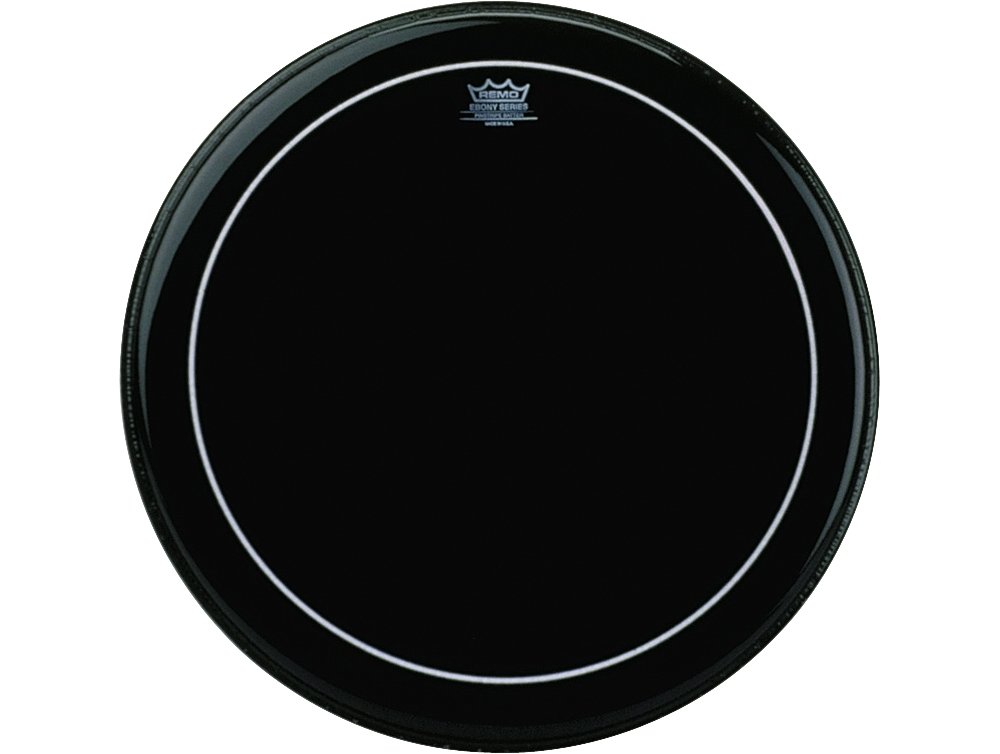 Remo ES-0620-PS 20-Inch Pinstripe Drum Head, Ebony — image 1
