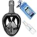 SnorkelinGear V2.0 2017 Full Face Snorkel Mask Set for Adults and Children, Easybreath Snorkeling Gear with 180 Sea View with Universal Waterproof Case and Anti-Fog Spray