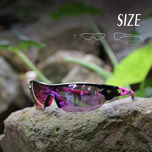 TOREGE Polarized Sports Sunglasses for Men Women Cycling Running