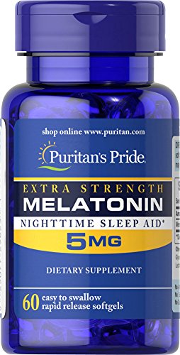 Puritan's Pride Extra Strength Melatonin 5 mg-60 Softgels