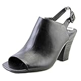 Franco Sarto 'Monogram' Leather Peep Toe Sandal
