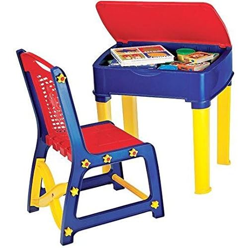 plastic study table with chair