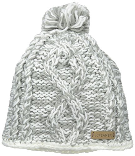 Screamer Women's Robin Beanie, One Size, White/Charcoal