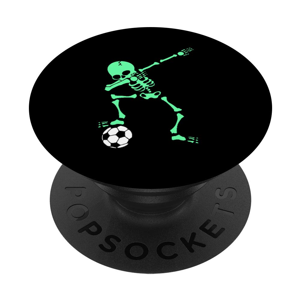 Dabbing Skeleton Soccer Player Halloween Dab Boys Kids Men PopSockets PopGrip: Swappable Grip for Phones & Tablets