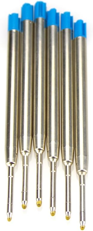 MIREN 6 Pack Parker Style Ballpoint Refills, Fine Point, 1.0mm, Blue Ink