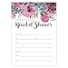 Koko Paper Co Bridal Shower Invitations Set of 25 Cards and Envelopes, Fill-in Style Vintage Rustic Design with Pink, Grey, Blue and Purple Watercolor Florals. Printed on Heavy 140lb Card Stock.