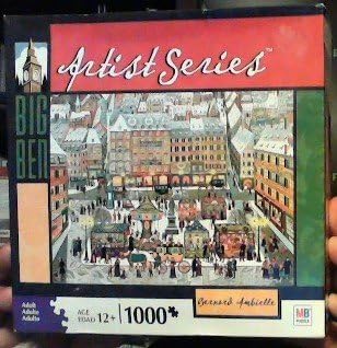 Amazon Com Big Ben Artist Series Bernard Ambielle 1000 Piece Jigsaw Puzzle Au Coeur De La Ville En El Centro De La Ciudad Toys Games