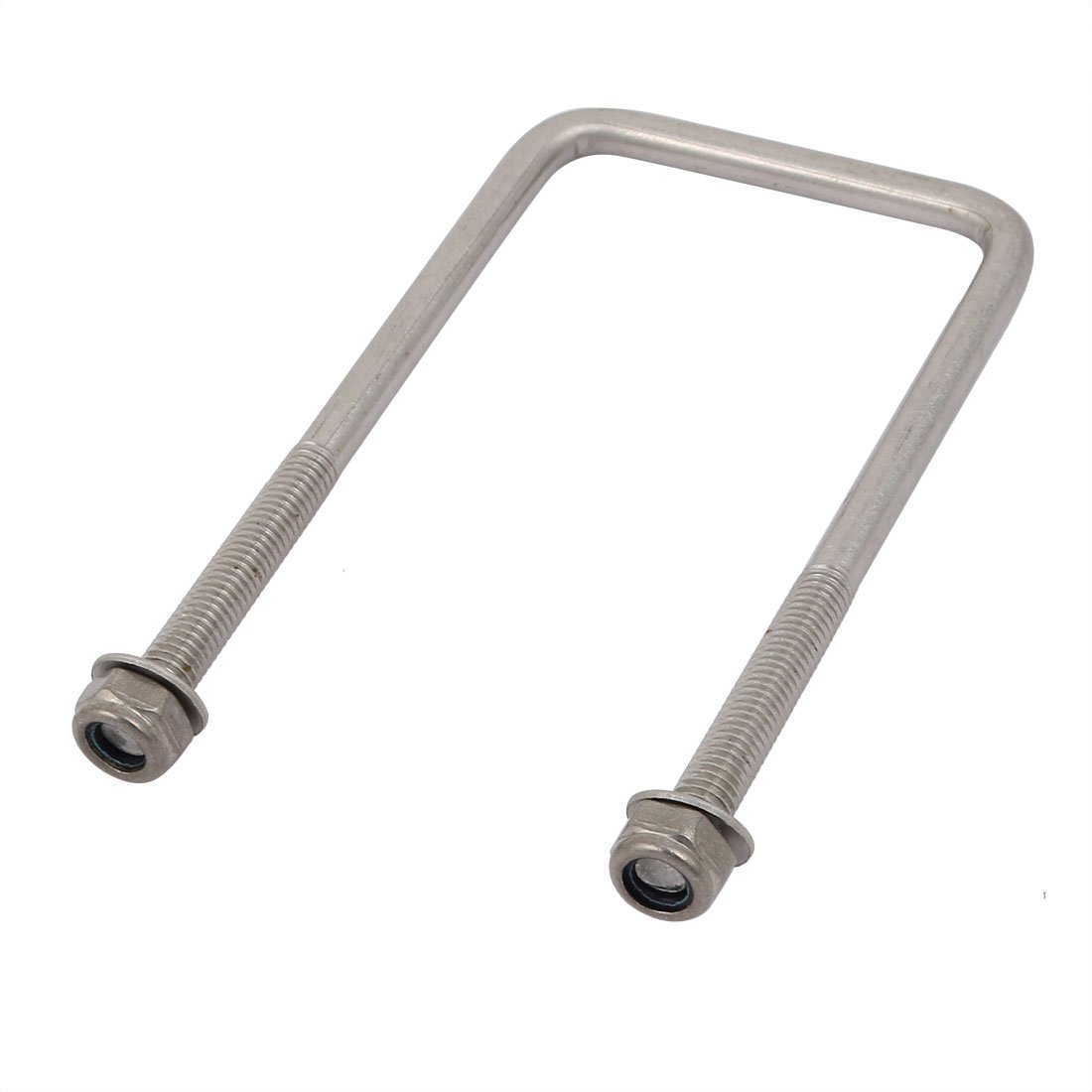 Sourcingmap M6 Thread 100mm Length 304 Stainless Steel Square U Bolt Silver Tone