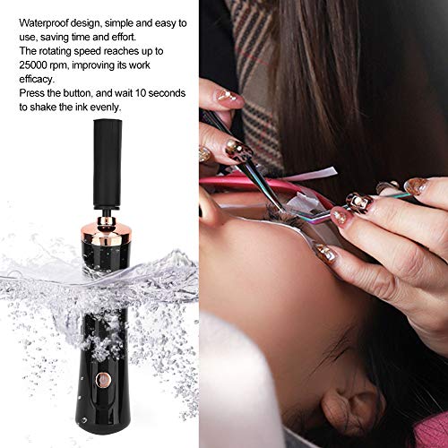 shlutesoy False Eyelashes & Adhesives Electric Eyelash Glue Shaker Liquid Nail Polish Shaking Machine Makeup Tool Black - Thumbnail 6
