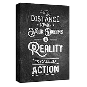 Canvas Wall Art Inspirational Quotes for Office Painting Artwork for Home Prints Framed - 12x18 inches