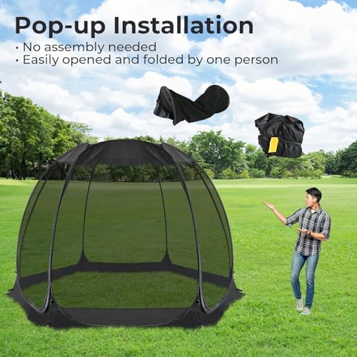 Alvantor Pop Up Screen House Tent, 10x10ft Instant Gazebo with Mosquito Netting & UPF 50+ Sun Protection for Camping, Patio, Backyard image 23