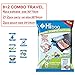 Hibag Space Saver Travel Bags, 8 Pack Reusable Travel Storage Bags (4 X Suitcase Size, 2 X Carry-on Size, 2XPouch Size) with 2 Free Roll Up Bags (Carry-on Size), No Vacuum or Pump Needed (8-Travel)